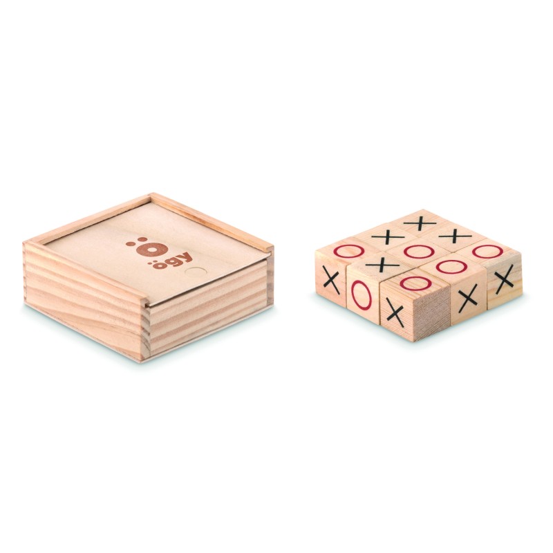Juego de tres en raya de madera Tic Tac Toe