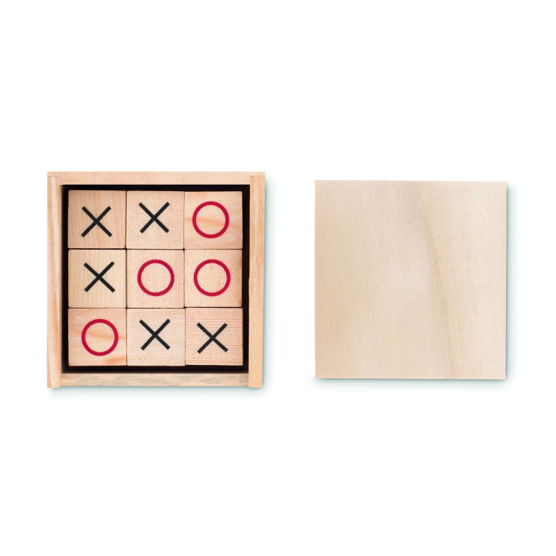 Juego de tres en raya de madera Tic Tac Toe
