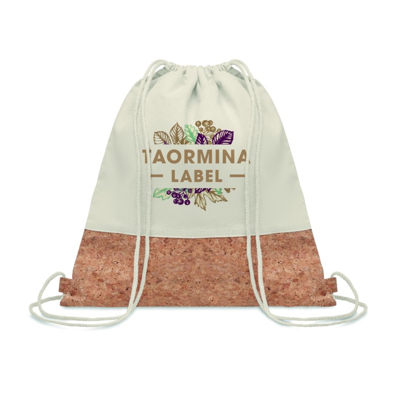 Mochila de cuerdas de algodón con corcho Illa