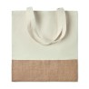 Bolsa de algodón con base de yute India Tote