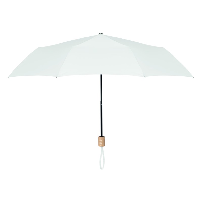 Paraguas plegable RPET con mango de madera Tralee