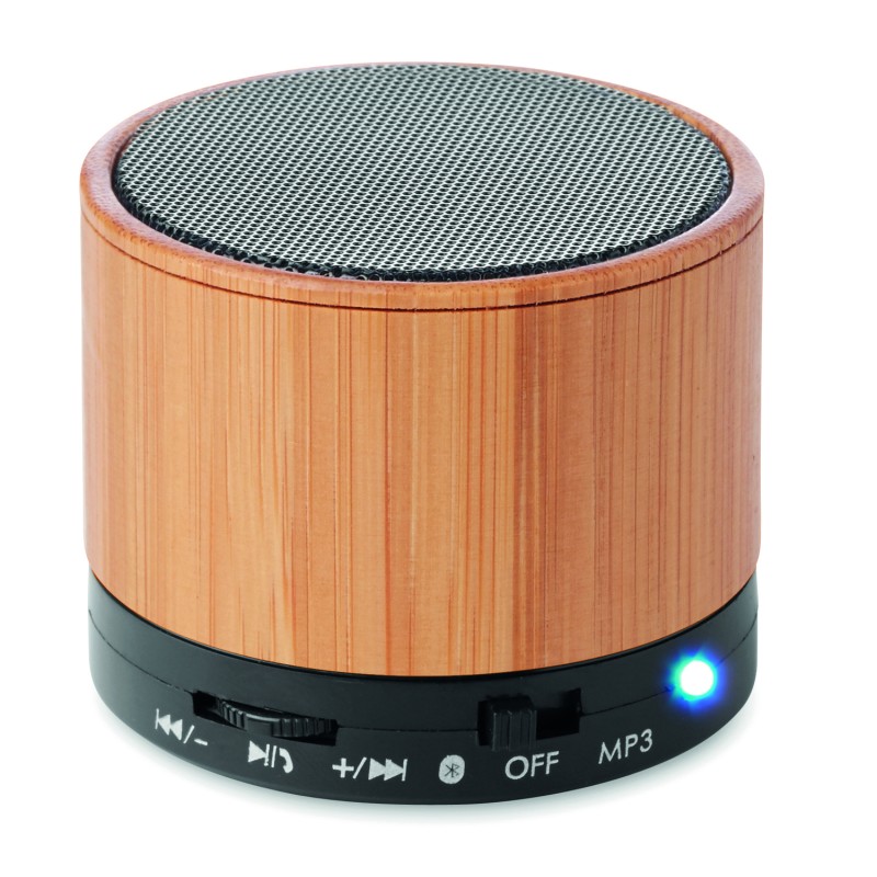 Altavoz inalámbrico de bambú Round Bamboo