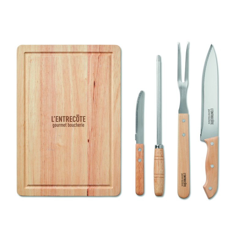 Set de barbacoa con tabla de cortar Grille