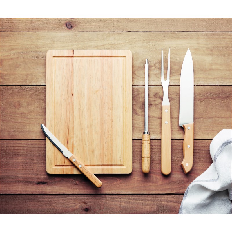 Set de barbacoa con tabla de cortar Grille