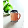 Vaso de acero inoxidable con funda de bambú Mokka 300 ml