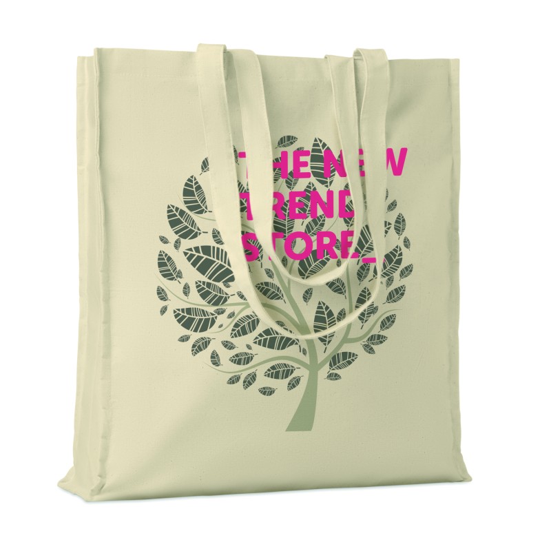 Bolsa de algodón con fuelle Portobello 140 g/m²