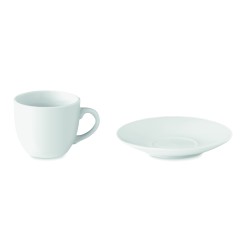 Taza de café con plato de porcelana Espresso 80 ml