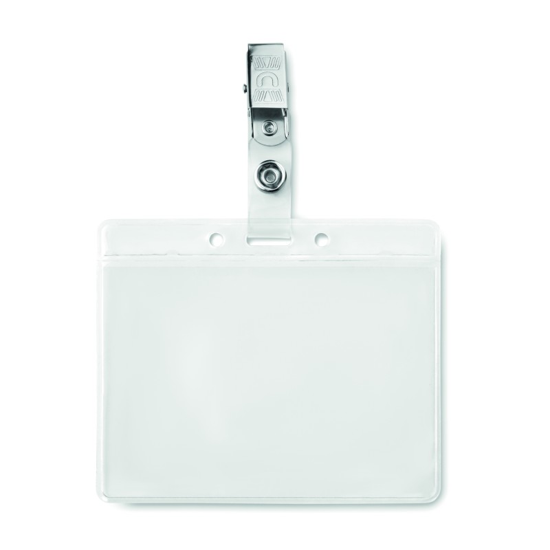 Identificador de PVC con clip Clipbadge