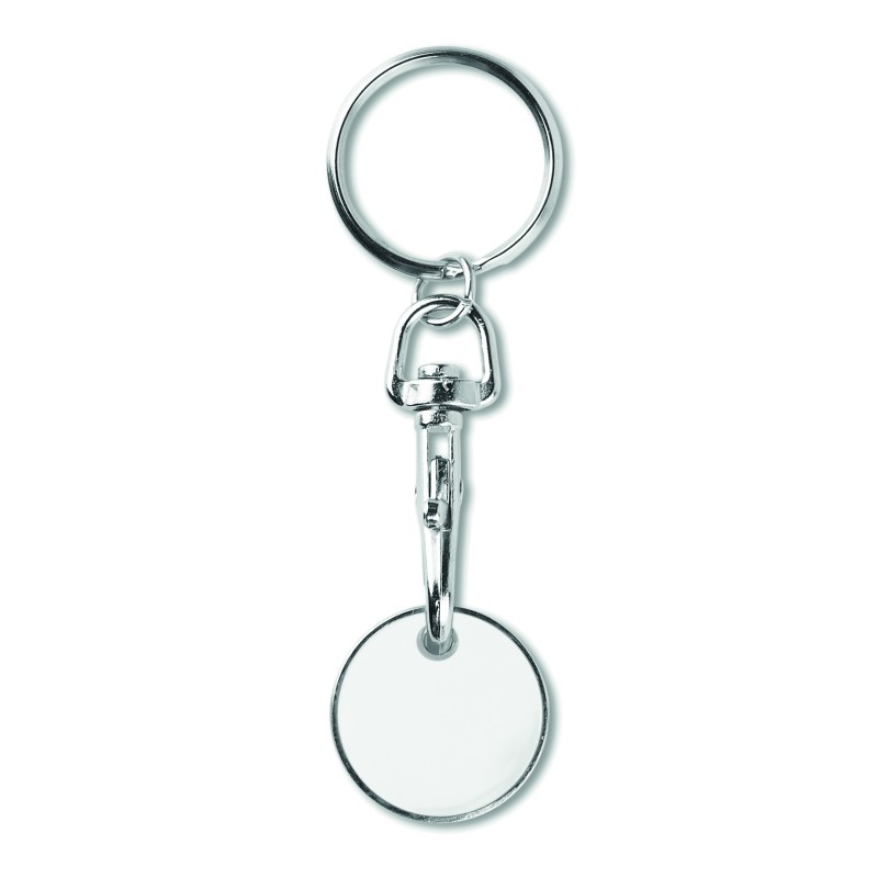 Llavero con ficha para carro de compra Tokenring
