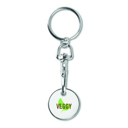 Llavero con ficha para carro de compra Tokenring