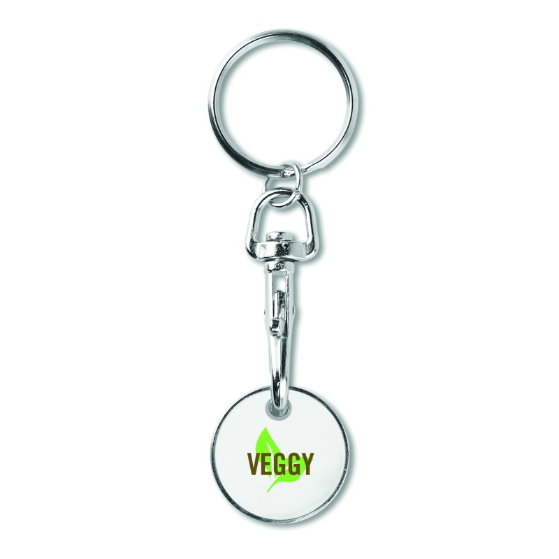 Llavero con ficha para carro de compra Tokenring