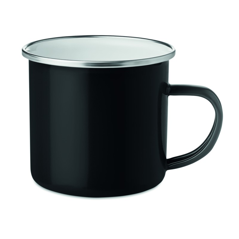Taza de metal esmaltado Plateado 350 ml