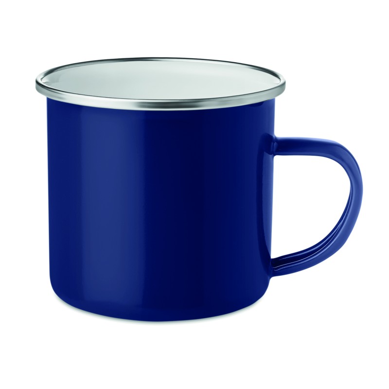 Taza de metal esmaltado Plateado 350 ml