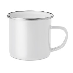 Taza de metal esmaltado Plateado 350 ml