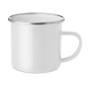 Taza de metal esmaltado Plateado 350 ml
