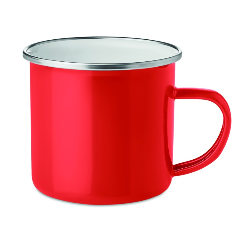 Taza de metal esmaltado Plateado 350 ml