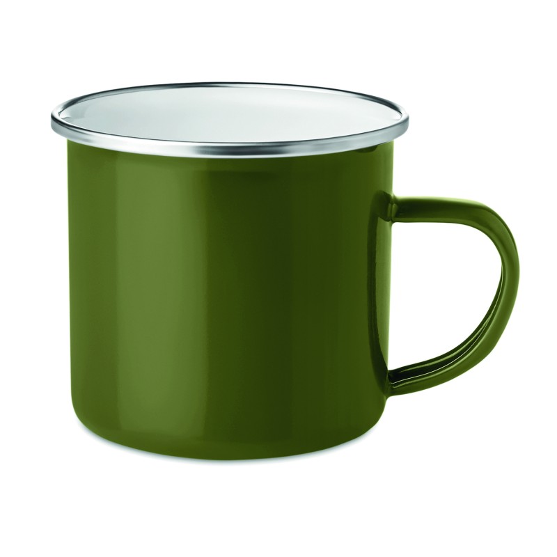 Taza de metal esmaltado Plateado 350 ml
