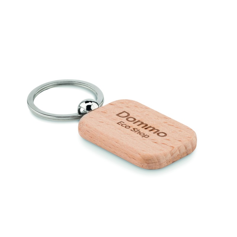 Llavero rectangular de madera Poty Wood