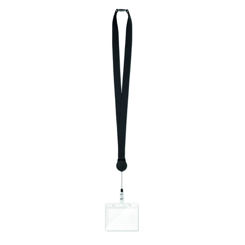 Lanyard de poliéster con clip extensible Zip Lanyard