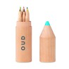 Estuche de madera con 6 lápices de colores Petit Coloret