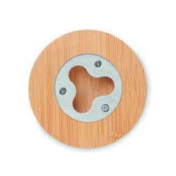 Abridor de bambú con posavasos Dakai