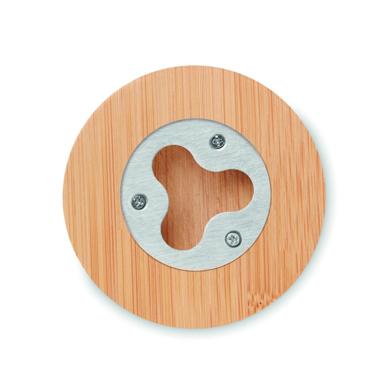 Abridor de bambú con posavasos Dakai