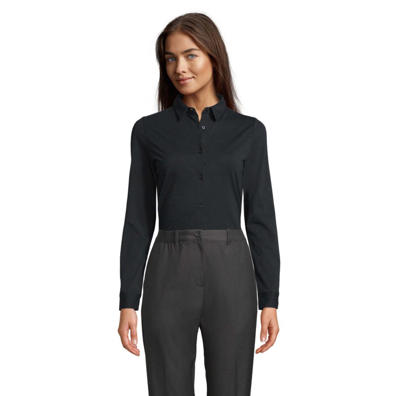 Camisa de algodón mercerizado de mujer Balthazar