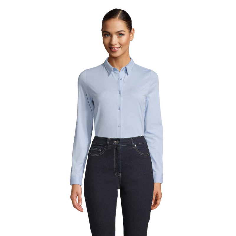 Camisa de algodón mercerizado de mujer Balthazar
