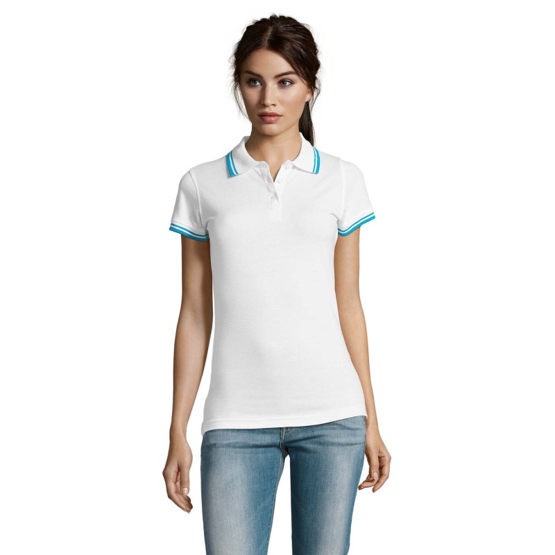 Polo de algodón de mujer Pasadena