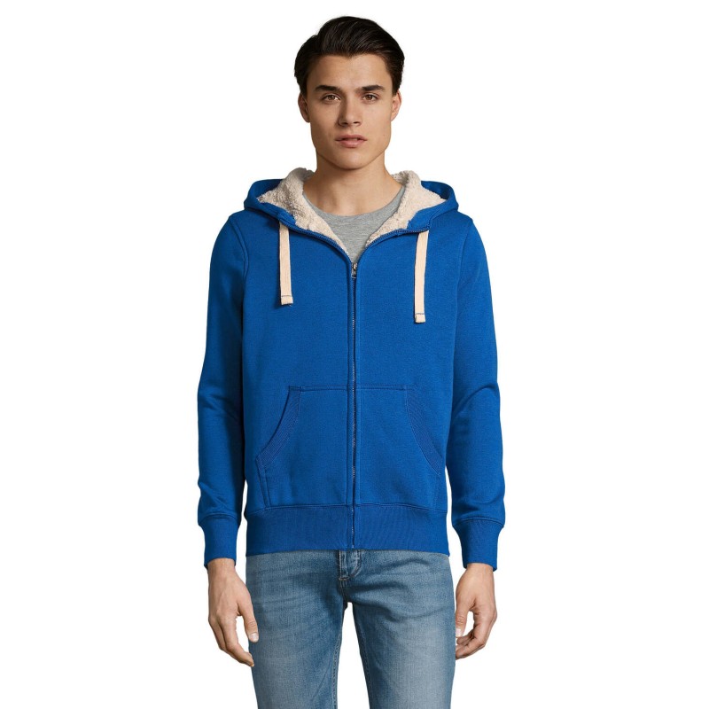 Sudadera unisex con cremallera y capucha Sherpa