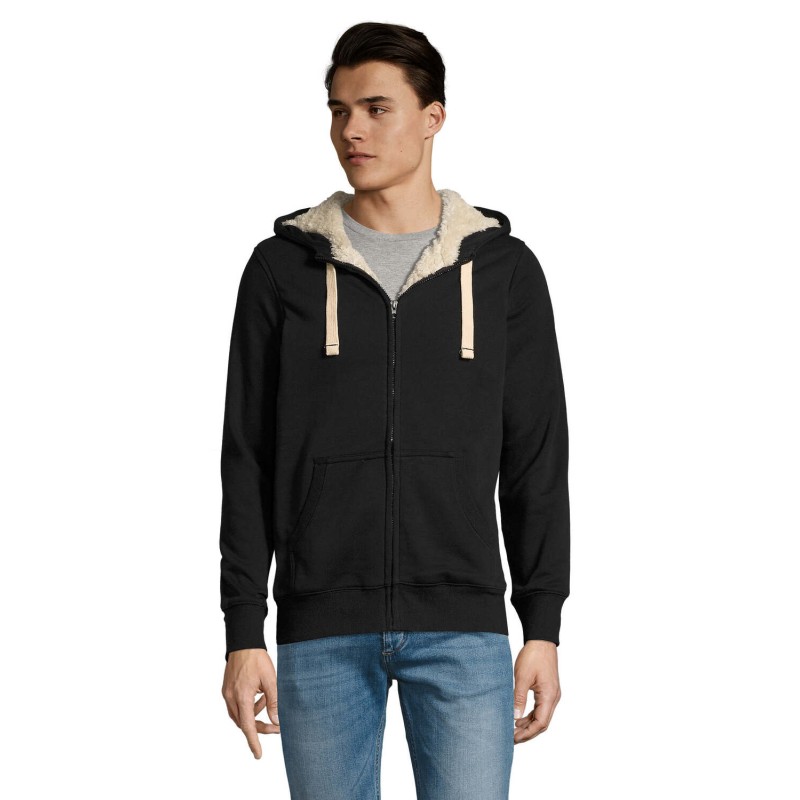 Sudadera unisex con cremallera y capucha Sherpa