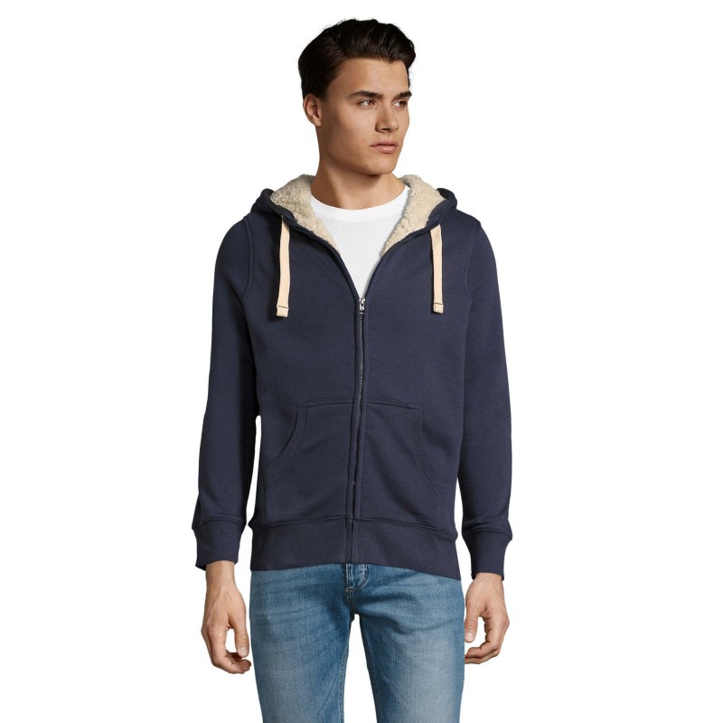 Sudadera unisex con cremallera y capucha Sherpa