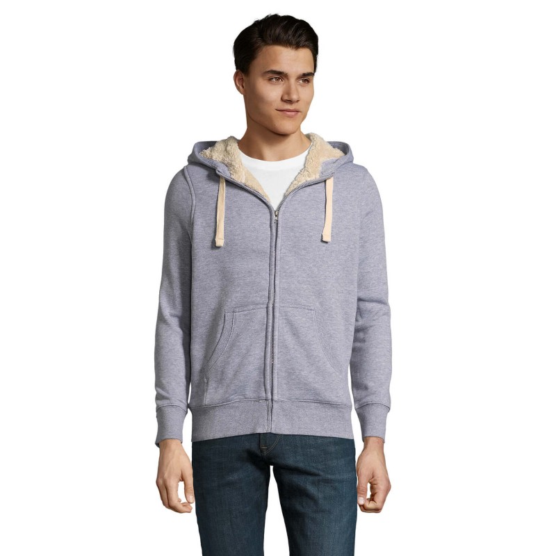 Sudadera unisex con cremallera y capucha Sherpa