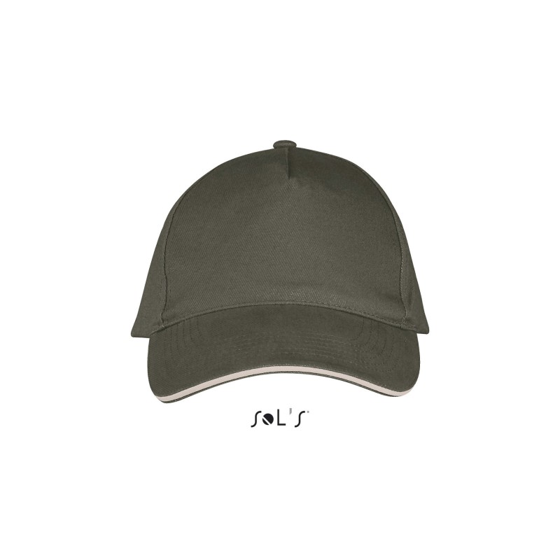 Gorra de algodón de 5 paneles Long Beach