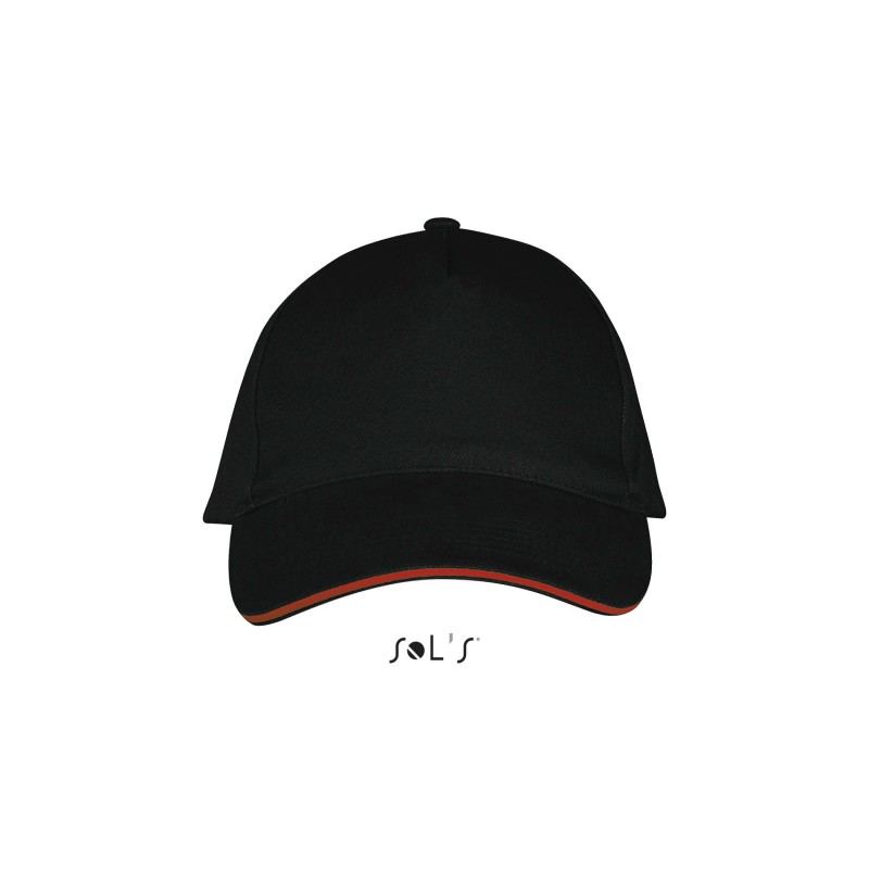 Gorra de algodón de 5 paneles Long Beach