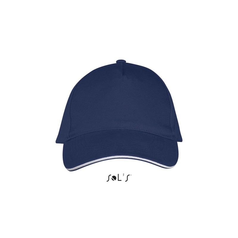 Gorra de algodón de 5 paneles Long Beach