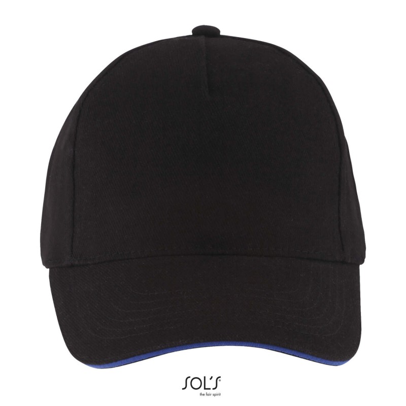 Gorra de algodón de 5 paneles Long Beach