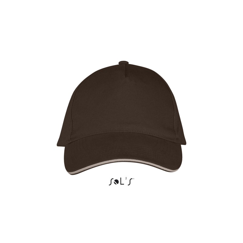 Gorra de algodón de 5 paneles Long Beach