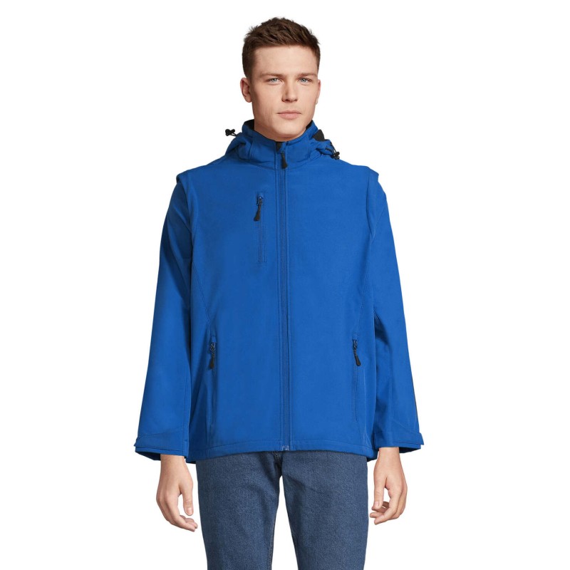 Chaqueta softshell con mangas desmontables Transformer