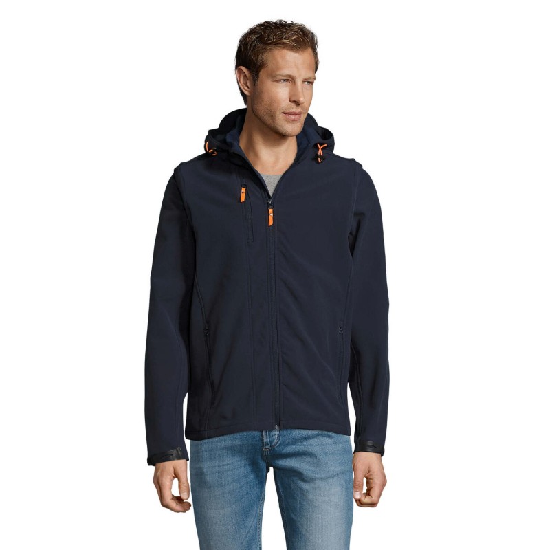 Chaqueta softshell con mangas desmontables Transformer