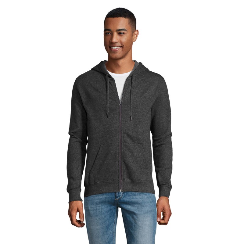 Sudadera con capucha y cremallera unisex Stone