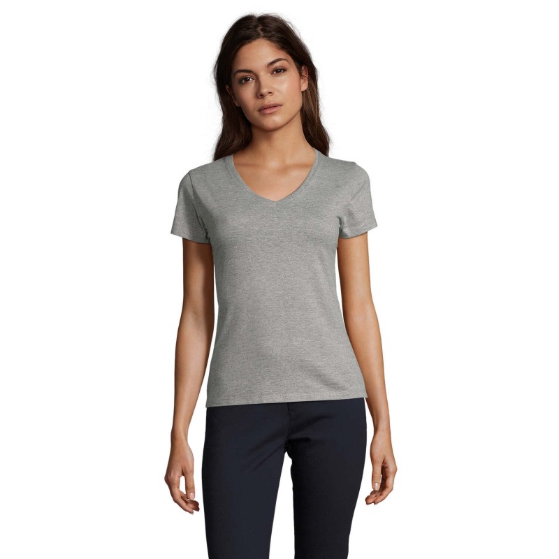 Camiseta de cuello de pico de mujer Imperial V
