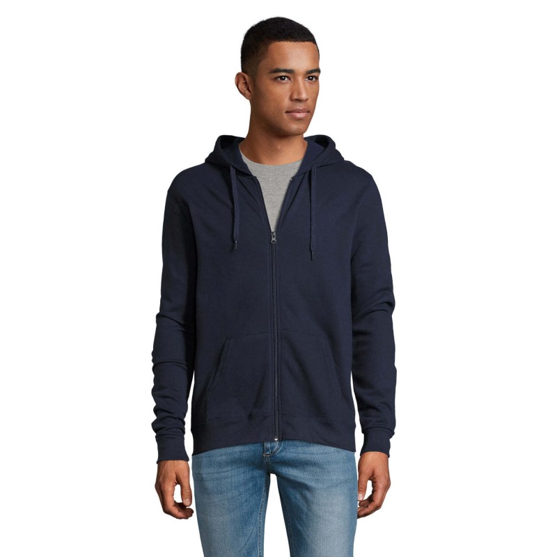 Sudadera con capucha y cremallera unisex Stone