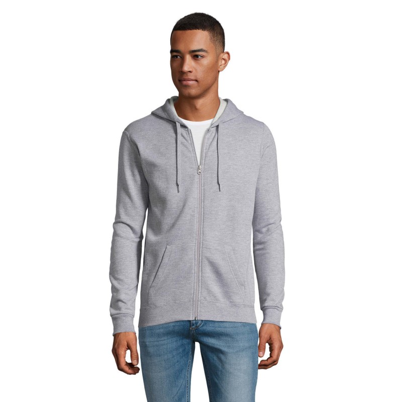 Sudadera con capucha y cremallera unisex Stone