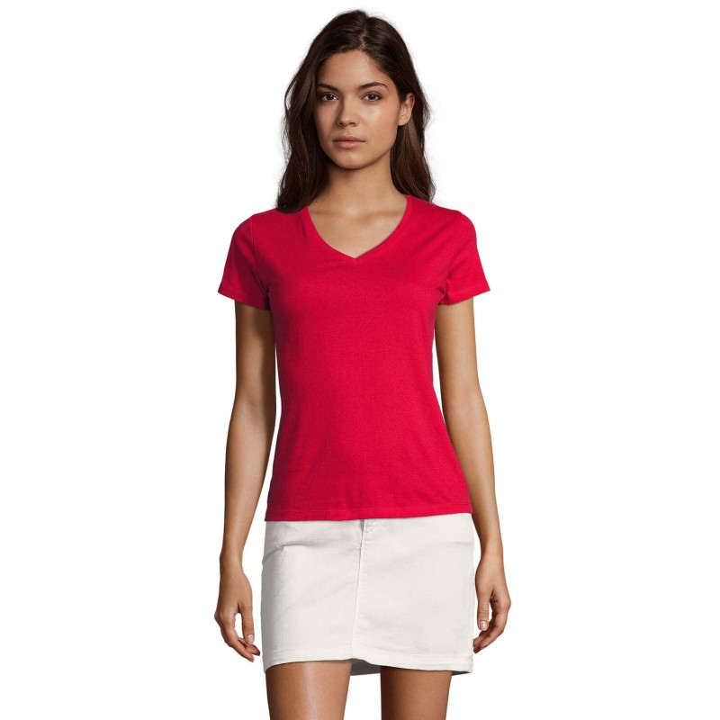 Camiseta de cuello de pico de mujer Imperial V