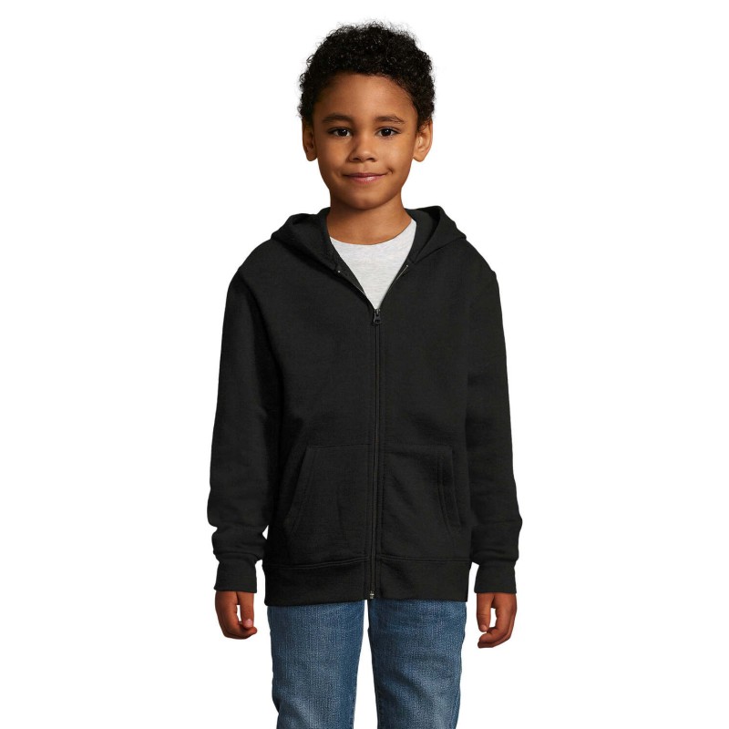 Sudadera con capucha y cremallera infantil Stone