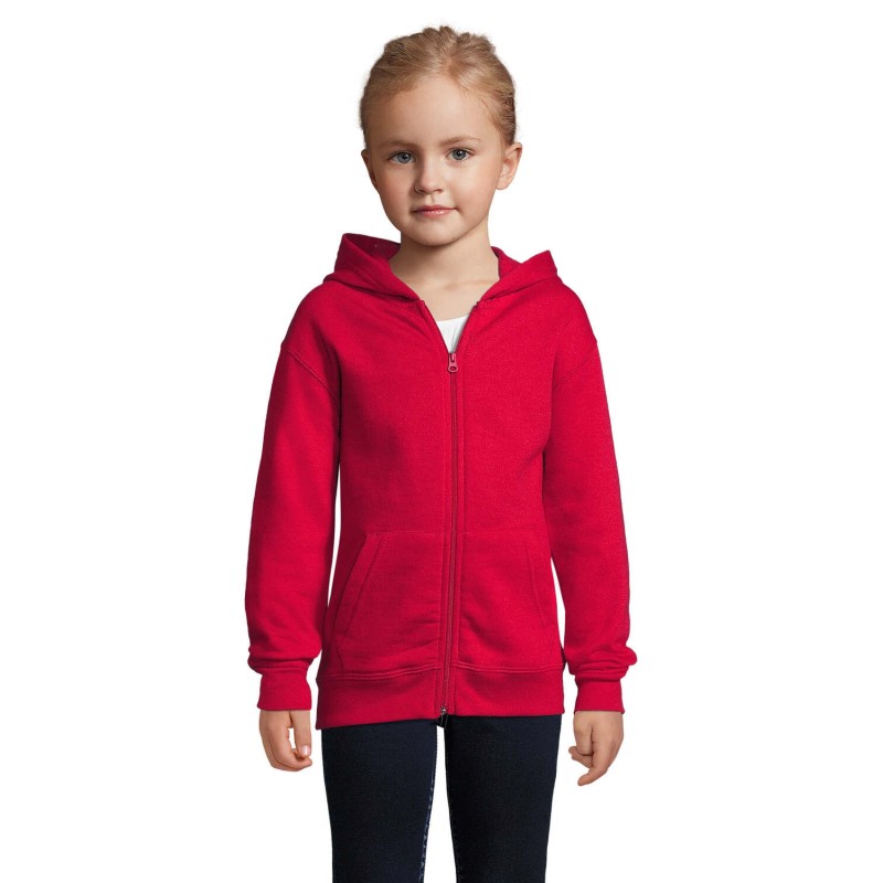 Sudadera con capucha y cremallera infantil Stone