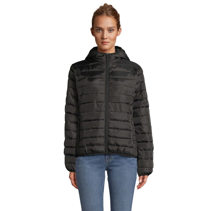 Chaqueta acolchada con capucha de mujer Stream Hooded