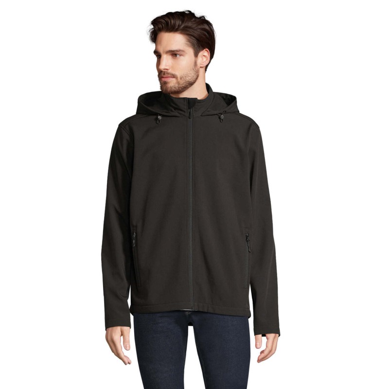 Chaqueta softshell con capucha de hombre Race Hooded