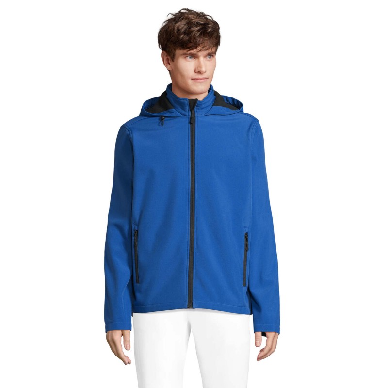 Chaqueta softshell con capucha de hombre Race Hooded